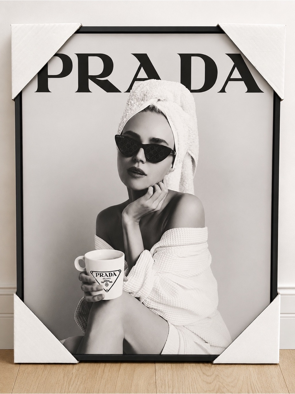 Private Label Black and White Prada Fashion Art Print